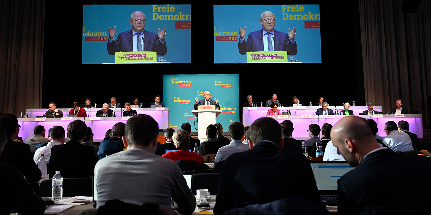 Landesparteitag der FDP in Fellbach